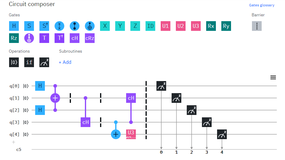 Imagem demonstrando um circuit composer Imagem demonstrando um circuit composer