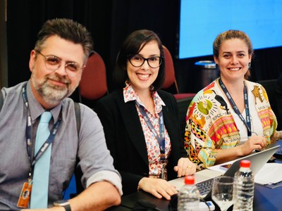 Sérgio Kamache, do Serpro, Maria Mousinho, da Presidência da República e Beatriz Guarrido, da Dataprev
