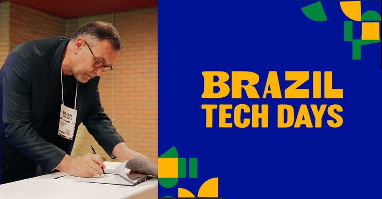 Alexandre Amorim, presidente do Serpro, no momento da assinatura do Memorando de Entendimento (MoU) com o Cais do Porto