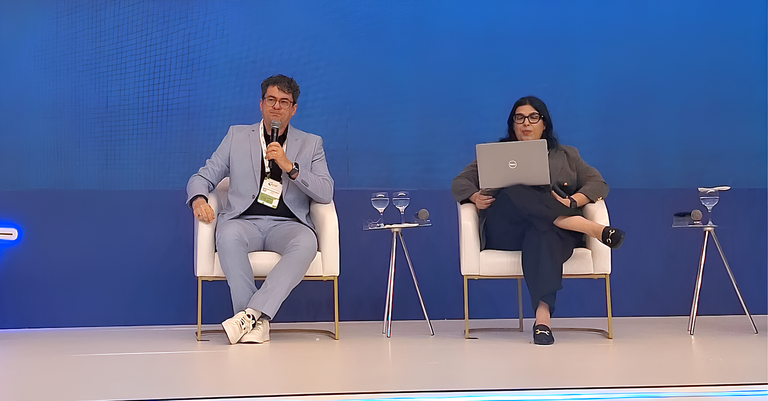 Welsinner Brito, superintendente de Arquitetura Corporativa, Plataformas Inteligentes e Engenharia de Nuvem do Serpro, durante sua apresentação no evento - hq.png