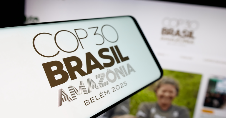 Logo e portal da COP30 Amazônia