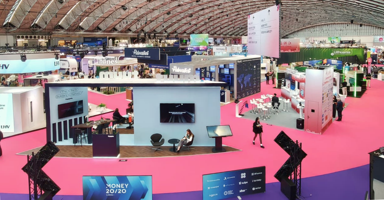 Pavilhão de exposições do Money20/20 Europe 2026 Pavilhão de exposições do Money20/20 Europe 2026