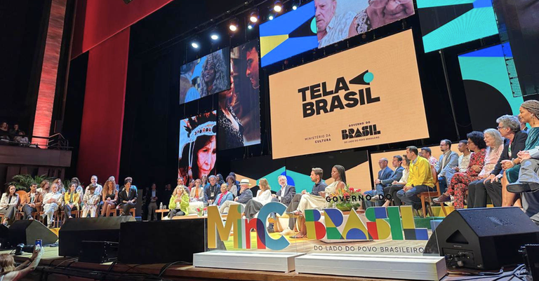 Cerimônia de lançamento do Tela Brasil Cerimônia de lançamento do Tela Brasil